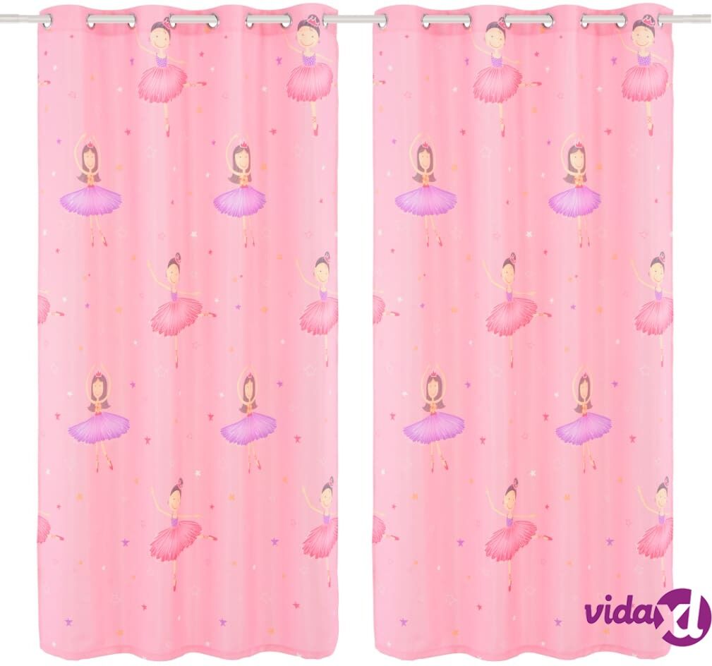 vidaXL Lasten pimennysverhot 2 kpl 140x240 cm ballerina vidaXL Lasten pimennysverhot 2 kpl 140x240 cm ballerina
