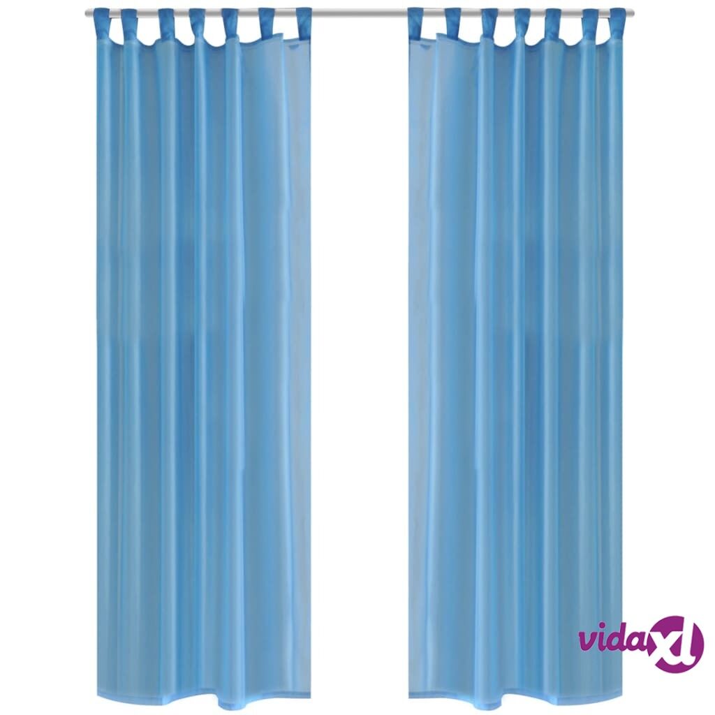 vidaXL Turkoosit Sheer Verhot 140 x 175 cm 2 kpl vidaXL Turkoosit Sheer Verhot 140 x 175 cm 2 kpl