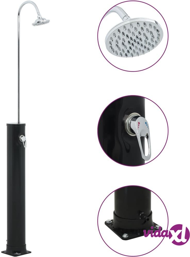 vidaXL Aurinkovoimasuihku 214 cm 20 l musta vidaXL Aurinkovoimasuihku 214 cm 20 l musta