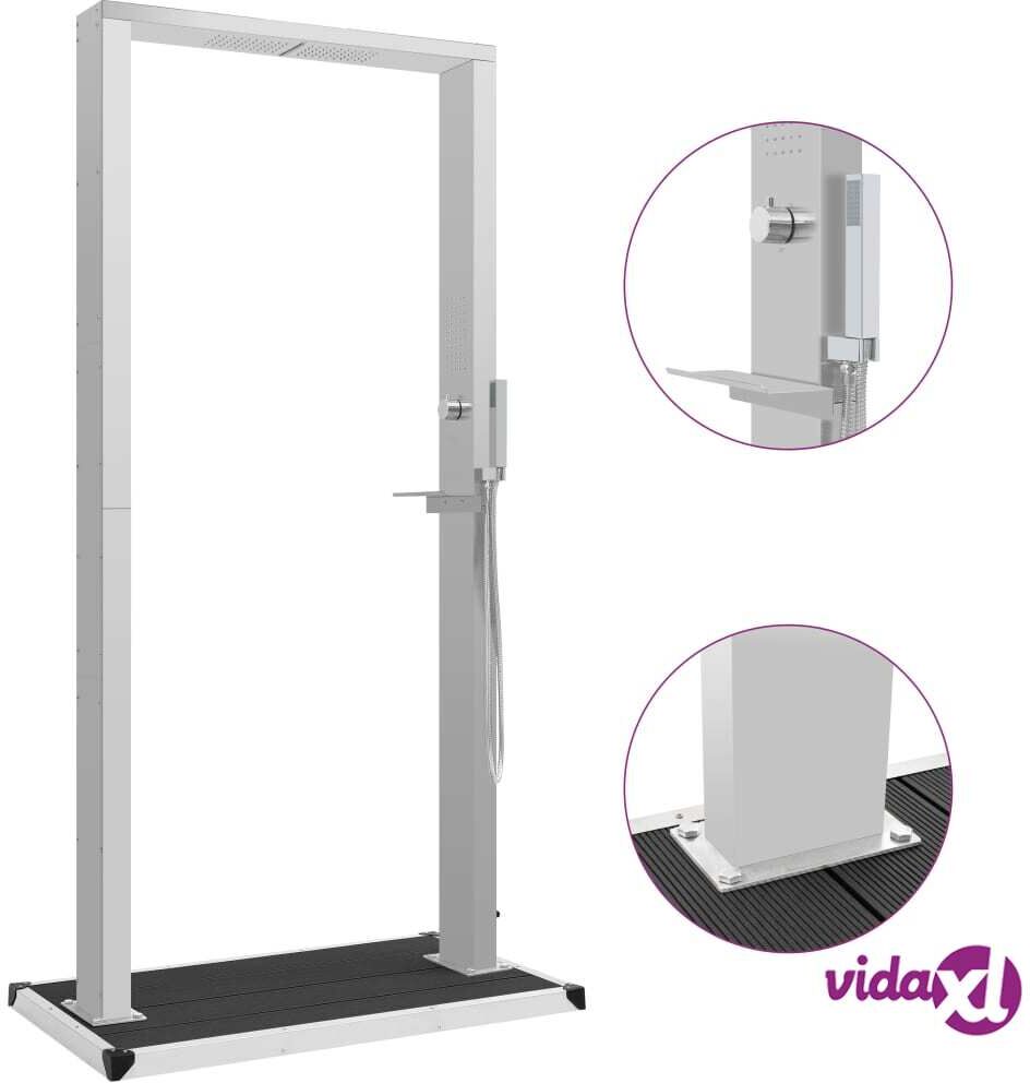vidaXL Ulkosuihku alustalla WPC ruostumaton teräs vidaXL Ulkosuihku alustalla WPC ruostumaton teräs