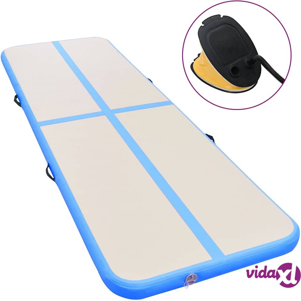 vidaXL Täytettävä voimistelumatto pumpulla 600x100x10 cm PVC sininen vidaXL Täytettävä voimistelumatto pumpulla 600x100x10 cm PVC sininen