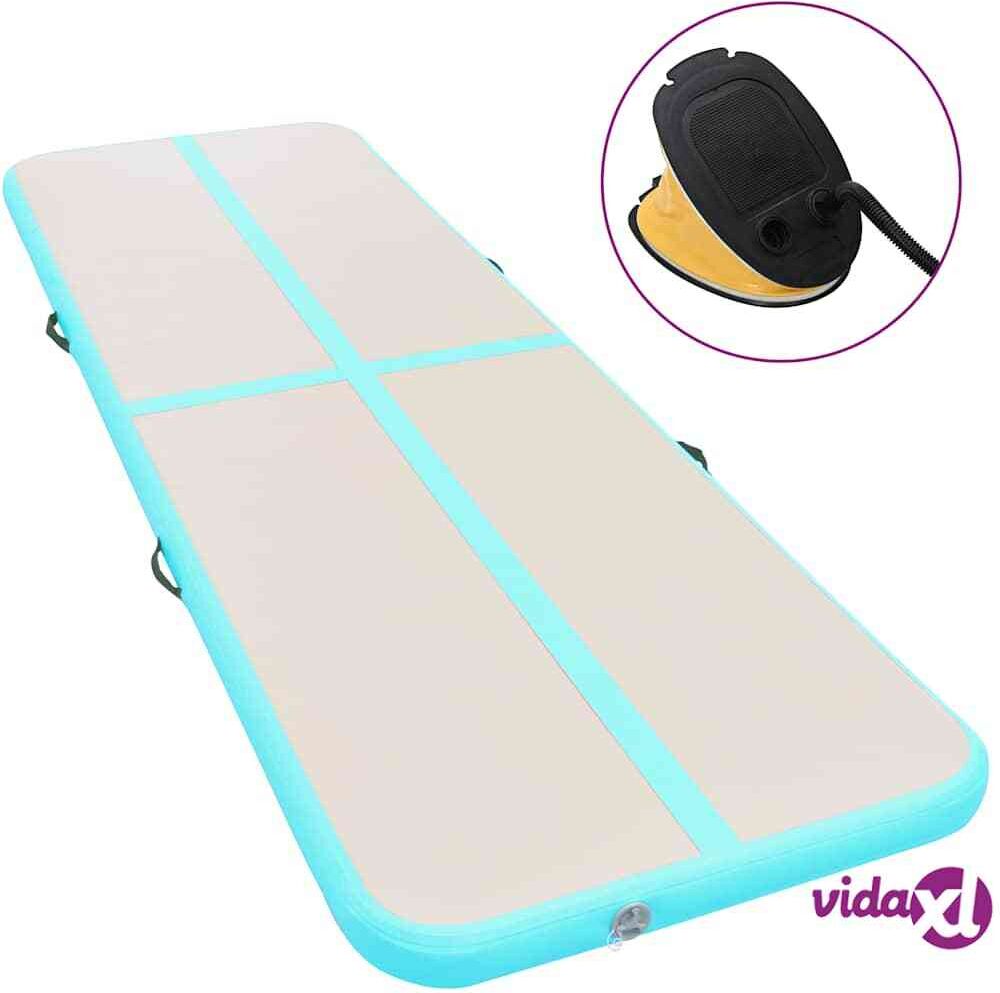 vidaXL Täytettävä voimistelumatto pumpulla 700x100x10 cm PVC vihreä vidaXL Täytettävä voimistelumatto pumpulla 700x100x10 cm PVC vihreä