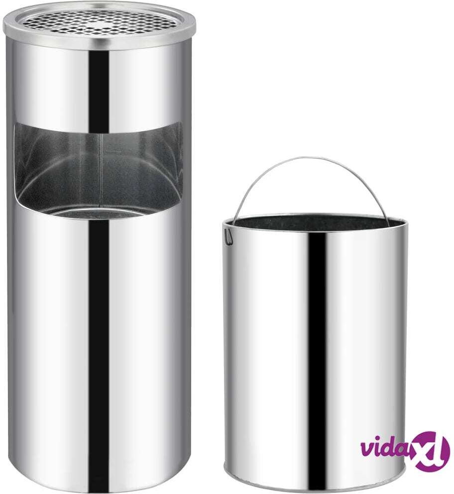 vidaXL Tuhkakuppi/roskakori Hotel 30 l ruostumaton teräs vidaXL Tuhkakuppi/roskakori Hotel 30 l ruostumaton teräs