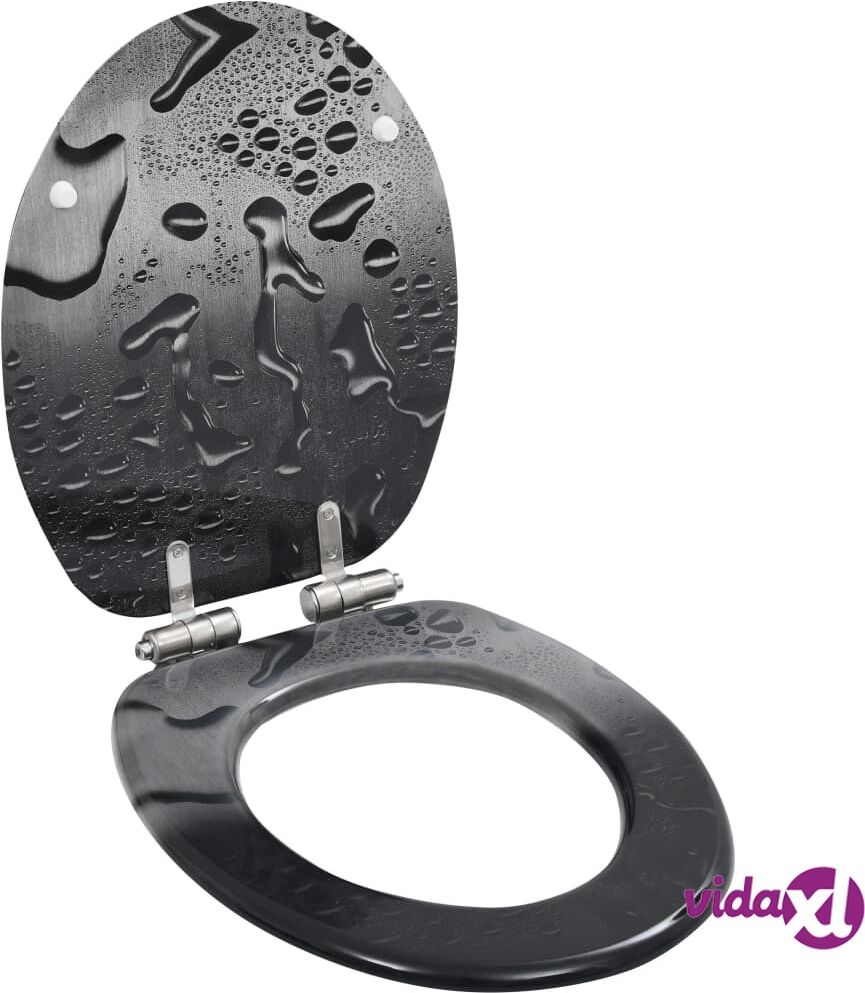 vidaXL WC-istuin soft close kannella MDF vesipisarakuvio vidaXL WC-istuin soft close kannella MDF vesipisarakuvio