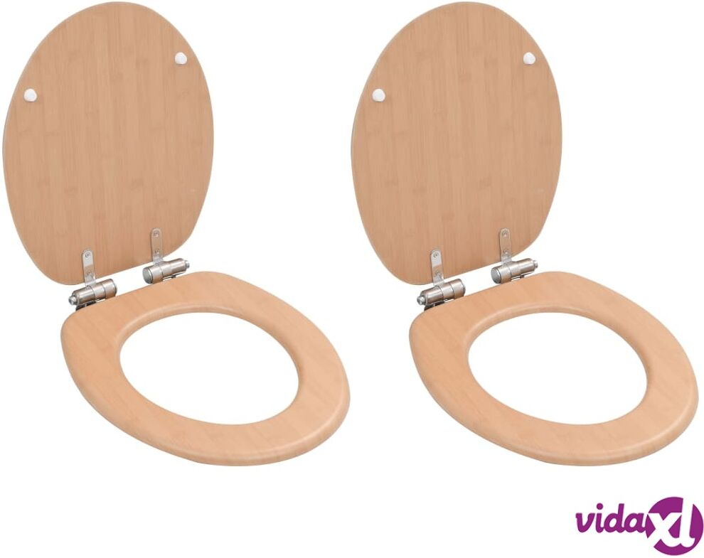 vidaXL WC-istuin 2 kpl soft close kansilla MDF bambukuosi vidaXL WC-istuin 2 kpl soft close kansilla MDF bambukuosi