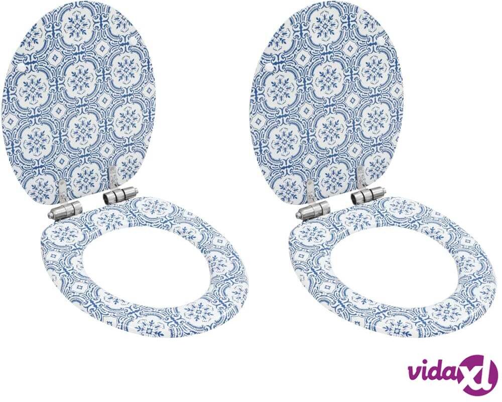 vidaXL WC-istuin 2 kpl soft close kansilla MDF posliinikuosi vidaXL WC-istuin 2 kpl soft close kansilla MDF posliinikuosi