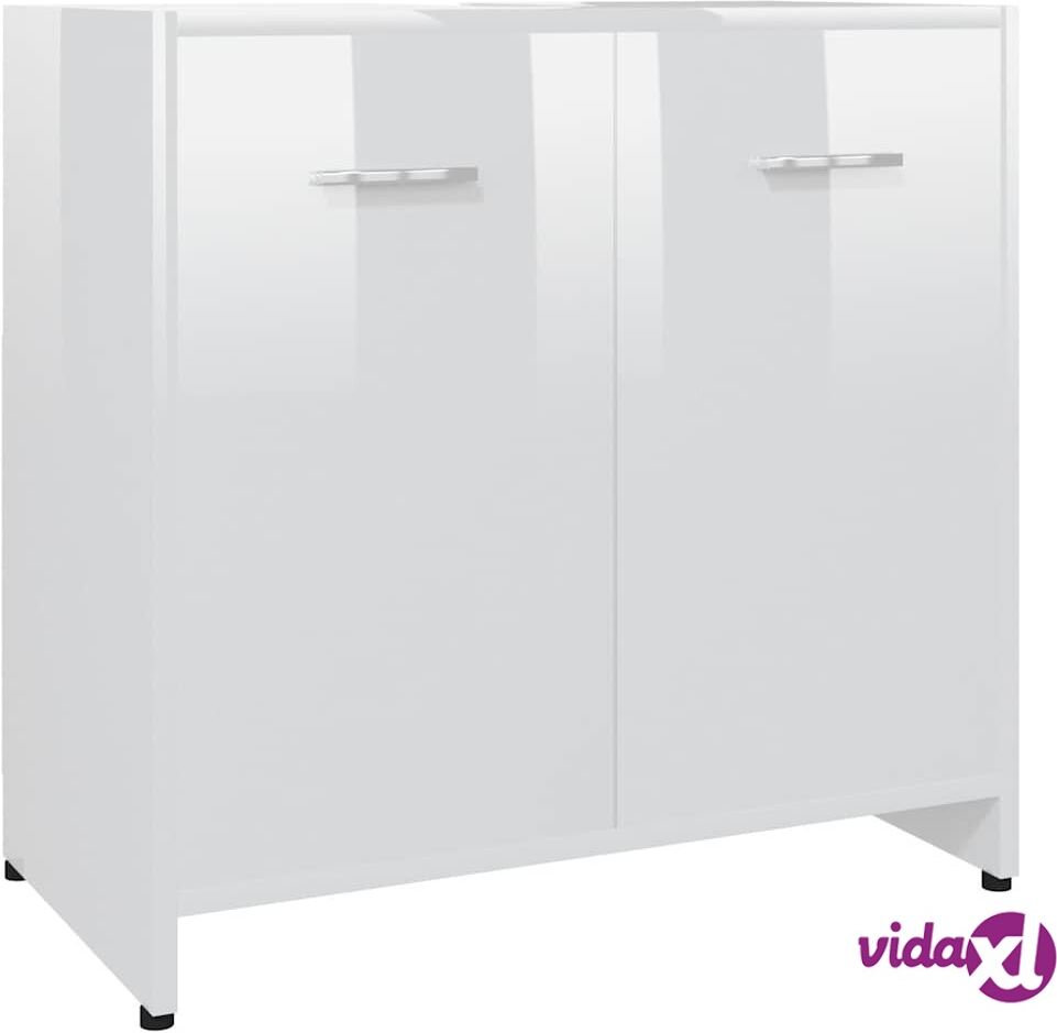 vidaXL Kylpyhuonekaappi korkeakiilto valkoinen 60x33x58 cm lastulevy vidaXL Kylpyhuonekaappi korkeakiilto valkoinen 60x33x58 cm lastulevy