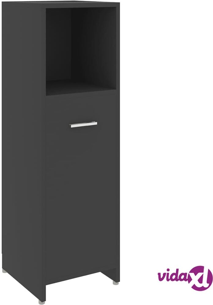 vidaXL Kylpyhuonekaappi harmaa 30x30x95 cm lastulevy vidaXL Kylpyhuonekaappi harmaa 30x30x95 cm lastulevy