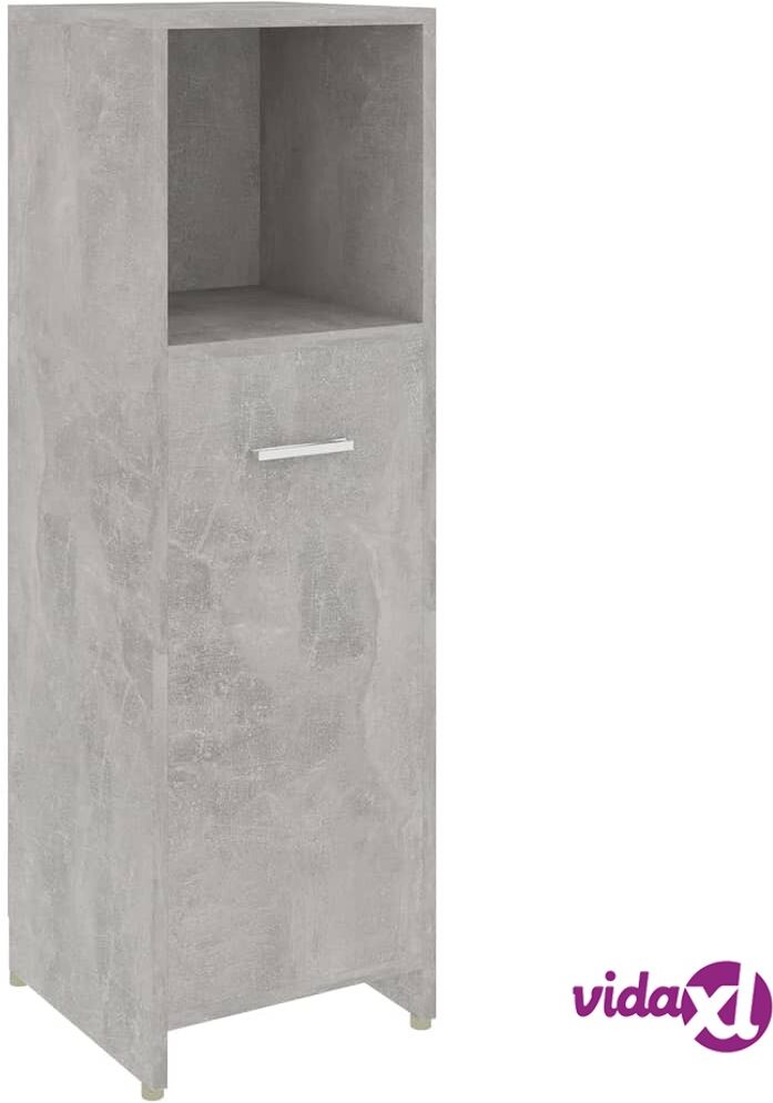 vidaXL Kylpyhuonekaappi betoninharmaa 30x30x95 cm lastulevy vidaXL Kylpyhuonekaappi betoninharmaa 30x30x95 cm lastulevy