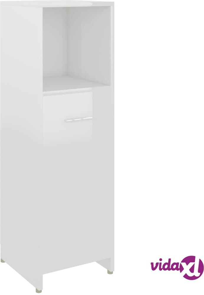 vidaXL Kylpyhuonekaappi korkeakiilto valkoinen 30x30x95 cm lastulevy vidaXL Kylpyhuonekaappi korkeakiilto valkoinen 30x30x95 cm lastulevy