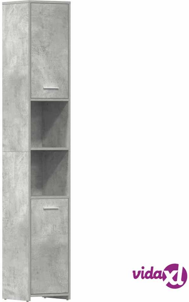 vidaXL Kylpyhuonekaappi betoninharmaa 30x30x183,5 cm lastulevy vidaXL Kylpyhuonekaappi betoninharmaa 30x30x183,5 cm lastulevy