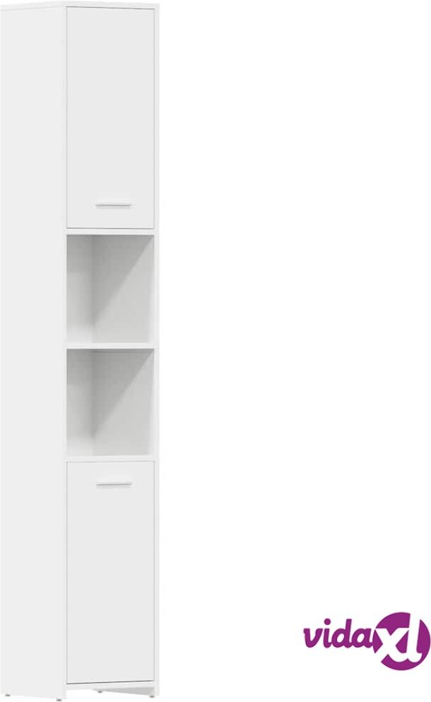 vidaXL Kylpyhuonekaappi korkeakiilto valkoinen 30x30x183,5cm lastulevy vidaXL Kylpyhuonekaappi korkeakiilto valkoinen 30x30x183,5cm lastulevy