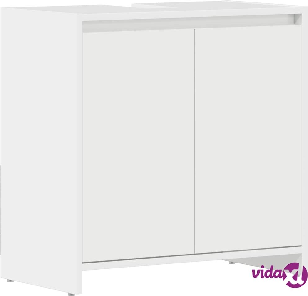 vidaXL Kylpyhuonekaappi korkeakiilto valkoinen 60x33x58 cm lastulevy vidaXL Kylpyhuonekaappi korkeakiilto valkoinen 60x33x58 cm lastulevy