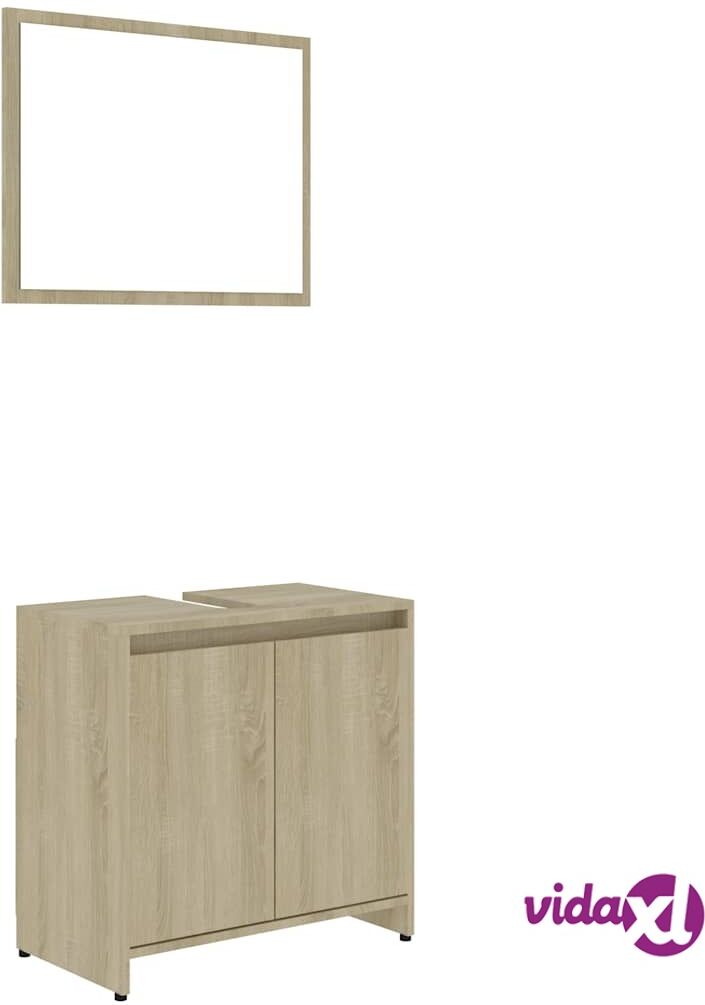 vidaXL Kylpyhuoneen kalustesarja Sonoma-tammi lastulevy vidaXL Kylpyhuoneen kalustesarja Sonoma-tammi lastulevy