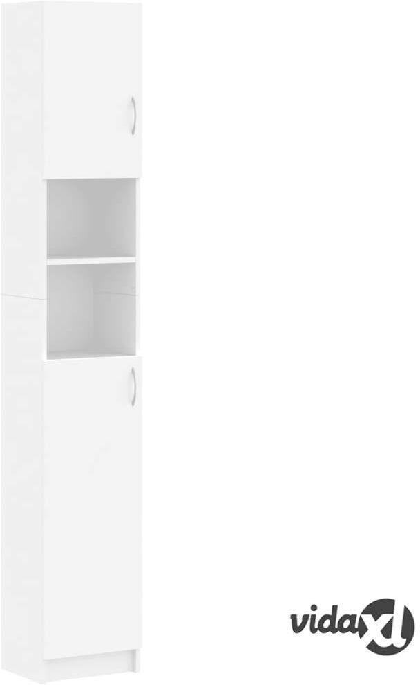 vidaXL Kylpyhuonekaappi valkoinen 32x25,5x190 cm lastulevy vidaXL Kylpyhuonekaappi valkoinen 32x25,5x190 cm lastulevy