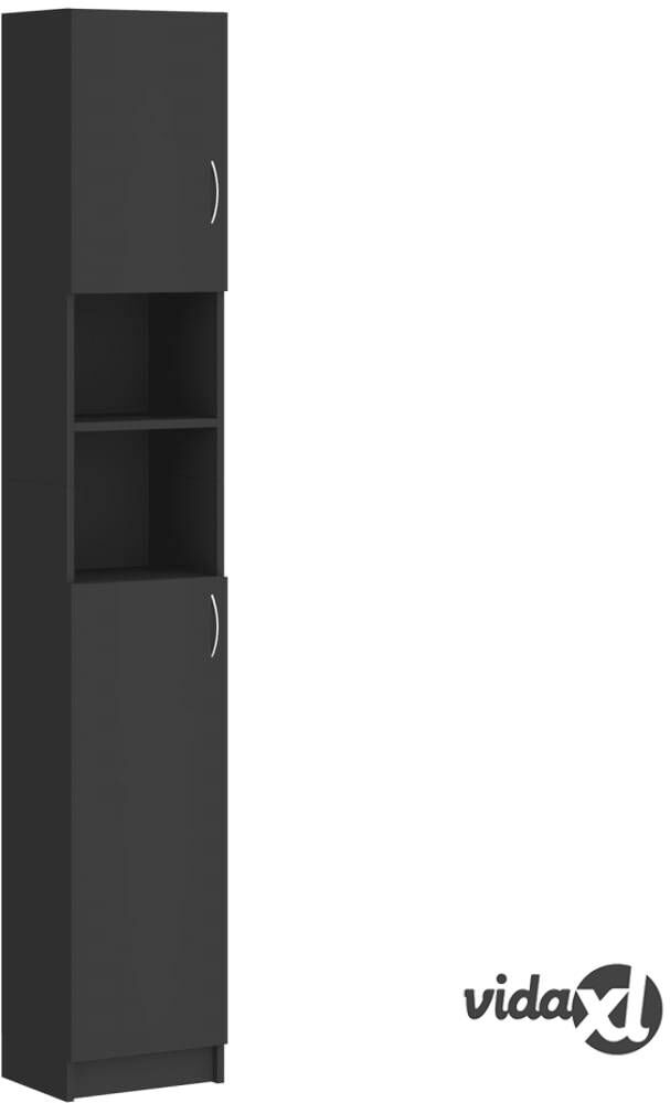 vidaXL Kylpyhuonekaappi harmaa 32x25,5x190 cm lastulevy vidaXL Kylpyhuonekaappi harmaa 32x25,5x190 cm lastulevy