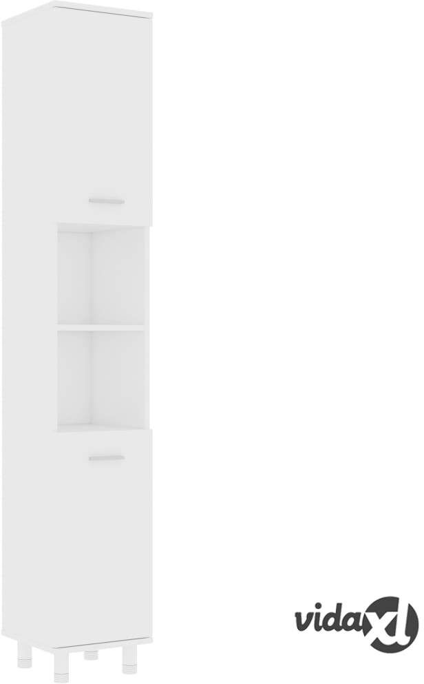 vidaXL Kylpyhuonekaappi valkoinen 30x30x179 cm lastulevy vidaXL Kylpyhuonekaappi valkoinen 30x30x179 cm lastulevy
