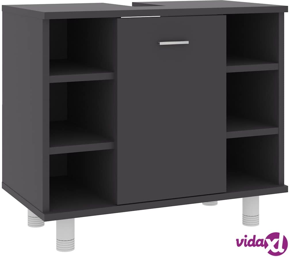 vidaXL Kylpyhuonekaappi harmaa 60x32x53,5 cm lastulevy vidaXL Kylpyhuonekaappi harmaa 60x32x53,5 cm lastulevy