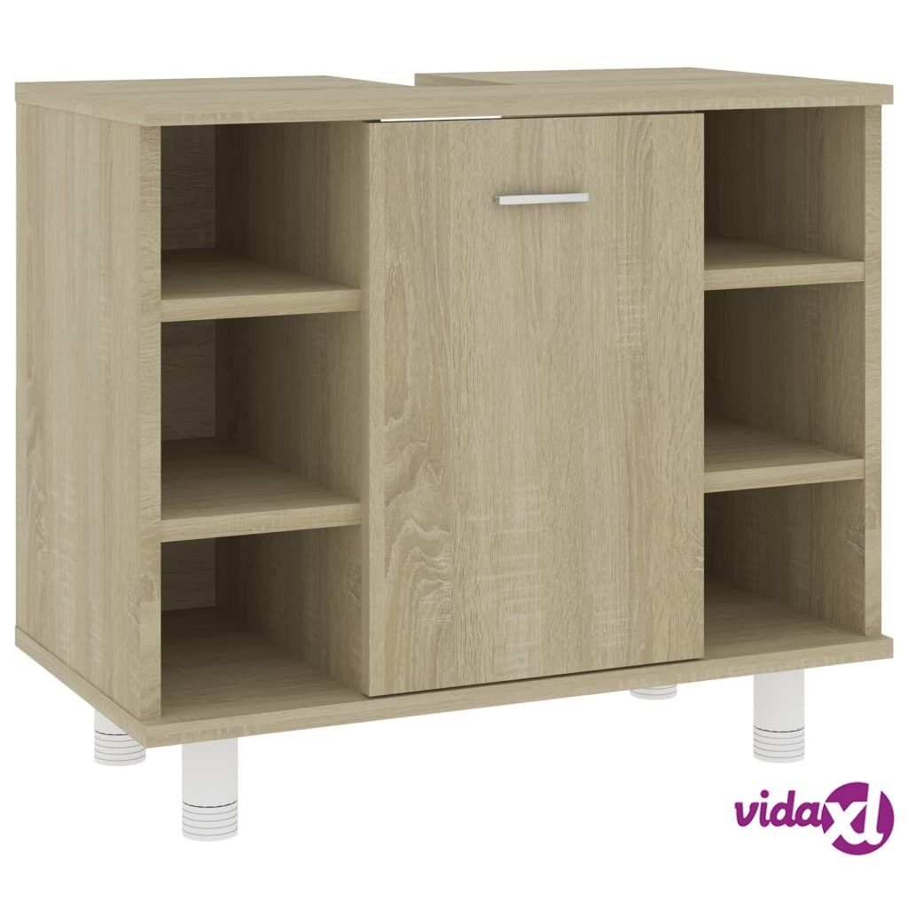 vidaXL Kylpyhuonekaappi Sonoma-tammi 60x32x53,5 cm lastulevy vidaXL Kylpyhuonekaappi Sonoma-tammi 60x32x53,5 cm lastulevy