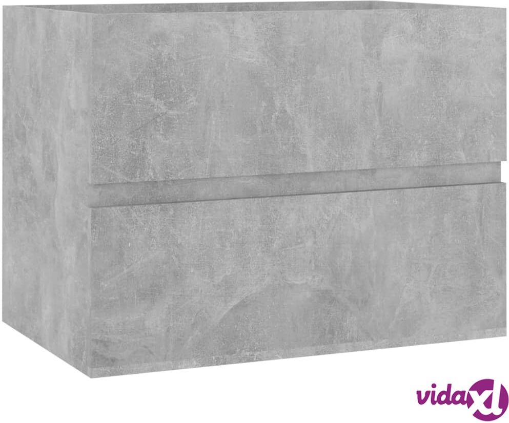 vidaXL Allaskaappi betoninharmaa 60x38,5x45 cm lastulevy