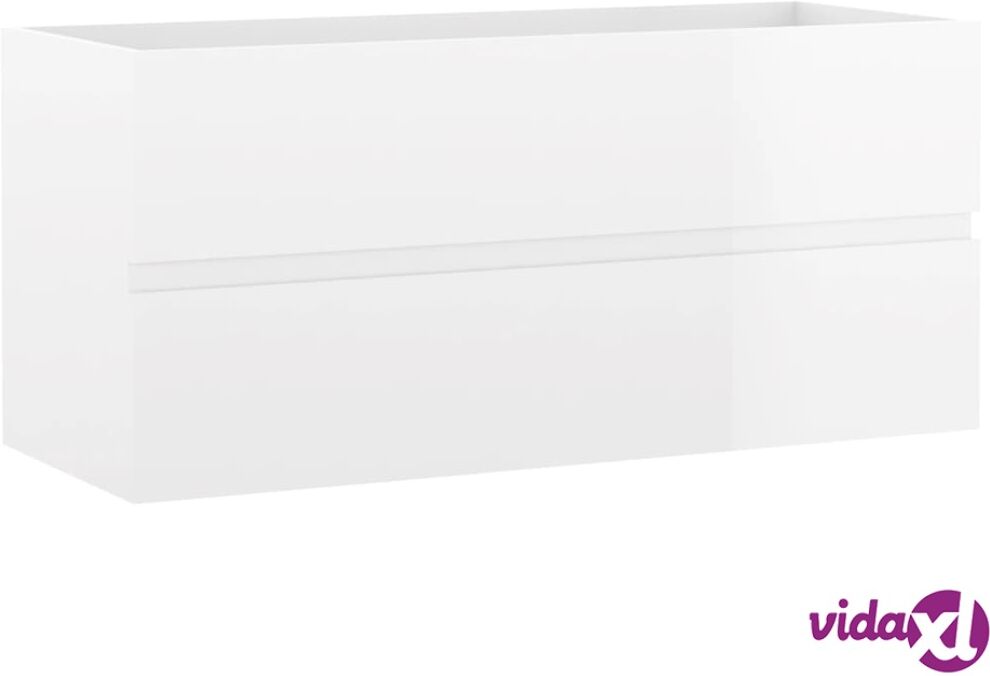 vidaXL Allaskaappi korkeakiilto valkoinen 100x38,5x45 cm lastulevy vidaXL Allaskaappi korkeakiilto valkoinen 100x38,5x45 cm lastulevy