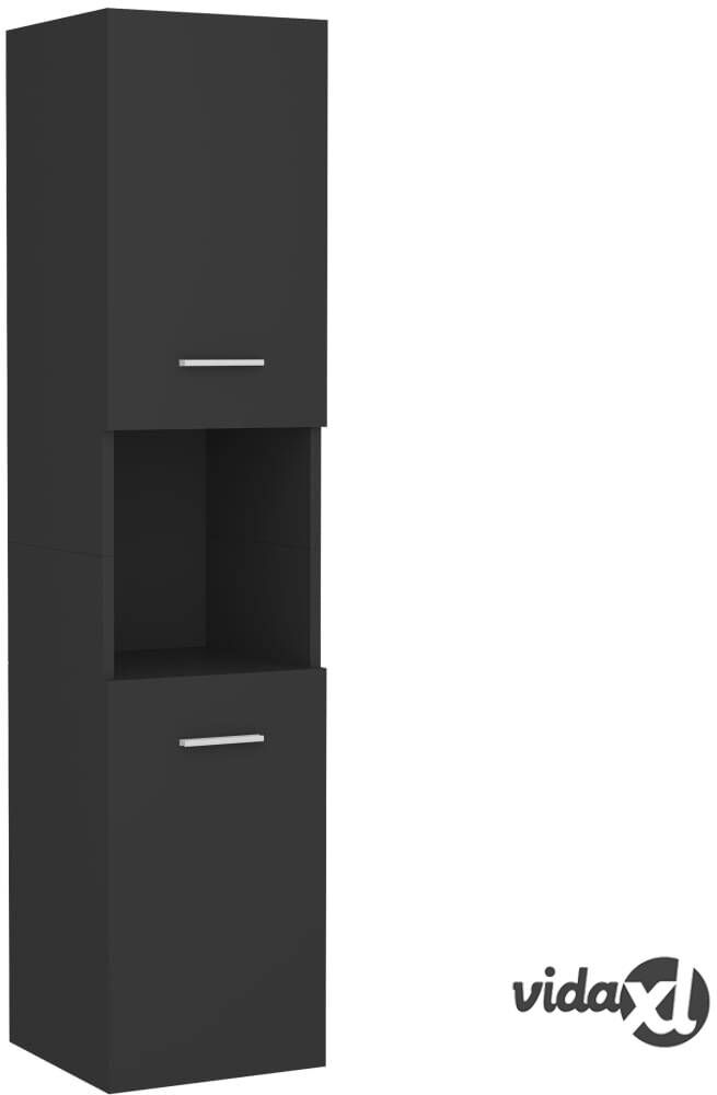 vidaXL Kylpyhuonekaappi harmaa 30x30x130 cm lastulevy vidaXL Kylpyhuonekaappi harmaa 30x30x130 cm lastulevy