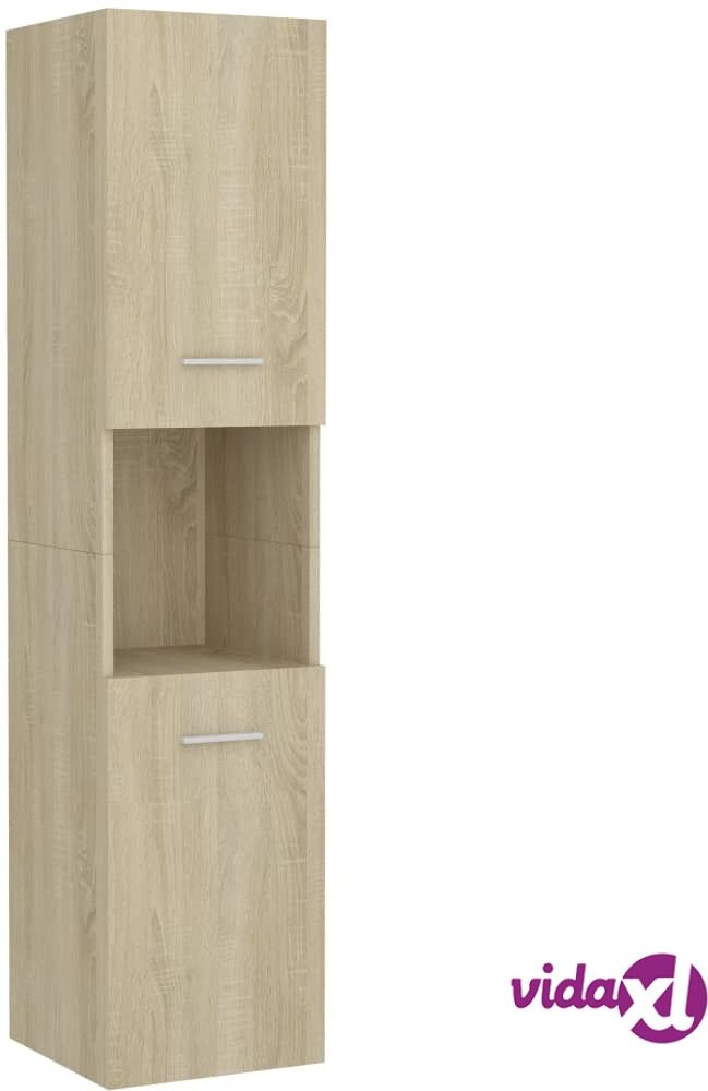 vidaXL Kylpyhuonekaappi Sonoma-tammi 30x30x130 cm lastulevy vidaXL Kylpyhuonekaappi Sonoma-tammi 30x30x130 cm lastulevy