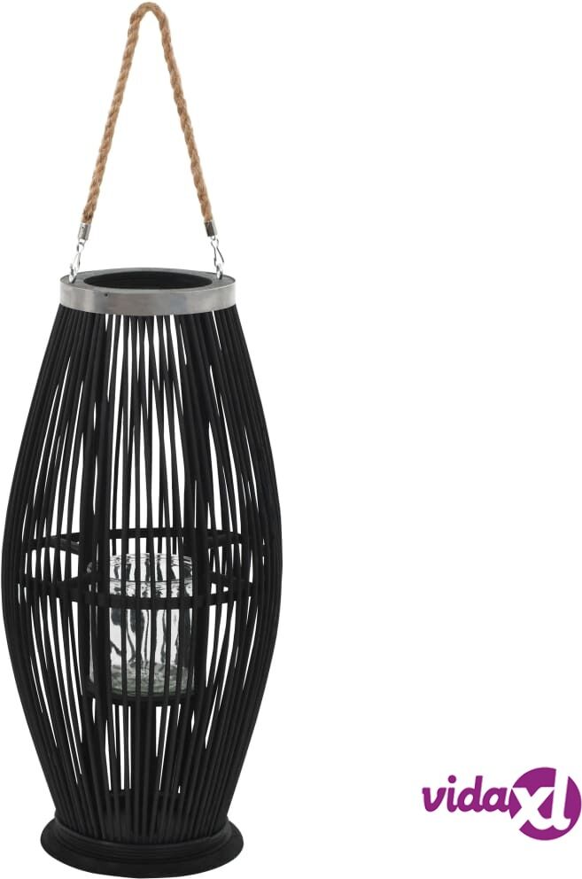 vidaXL Riippuva kynttilänpidike bambu musta 60 cm vidaXL Riippuva kynttilänpidike bambu musta 60 cm