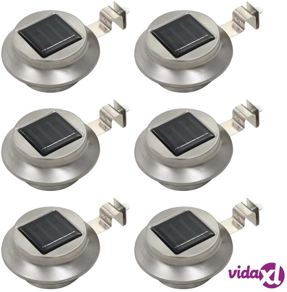 vidaXL Ulkoaurinkokennovalaisin 6 kpl LED pyöreä 12cm valkoinen vidaXL Ulkoaurinkokennovalaisin 6 kpl LED pyöreä 12cm valkoinen