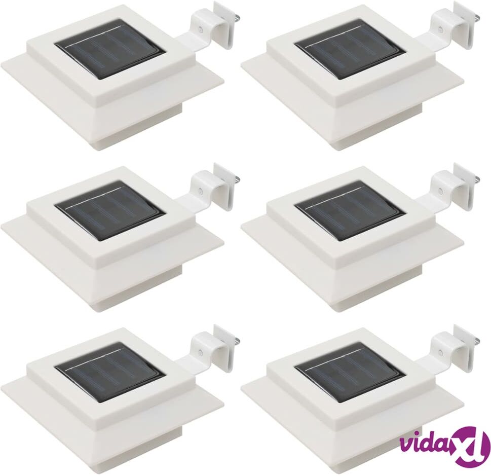 vidaXL Ulkoaurinkokennovalaisin 6 kpl LED neliö 12cm valkoinen vidaXL Ulkoaurinkokennovalaisin 6 kpl LED neliö 12cm valkoinen