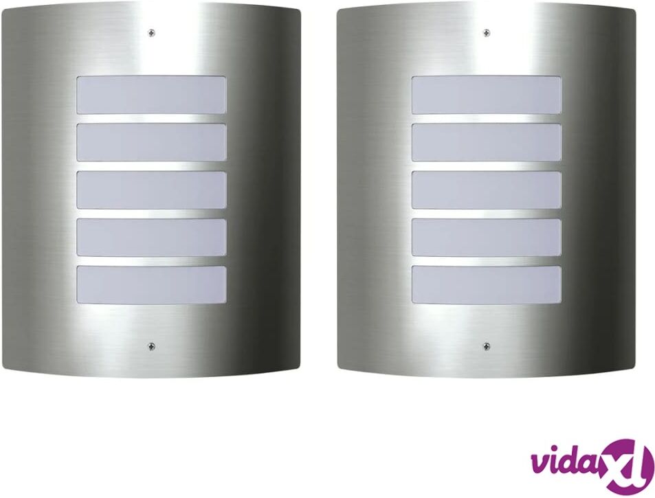 vidaXL 2 Ruostumaton Teräs Vesitiivistä Seinävaloa 60W vidaXL 2 Ruostumaton Teräs Vesitiivistä Seinävaloa 60W