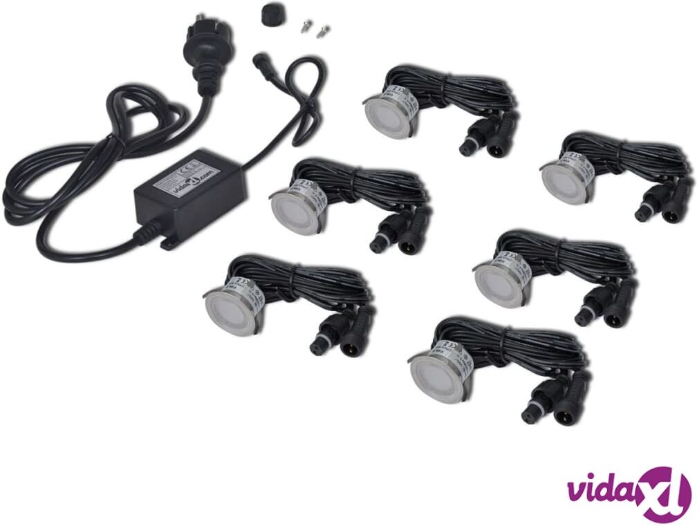vidaXL LED Maavalo 6 kpl Lämmin Valkoinen vidaXL LED Maavalo 6 kpl Lämmin Valkoinen