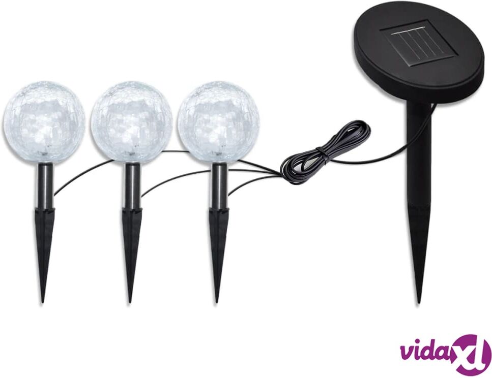 vidaXL Aurinkoenergiamalja valot 3 LEDiä maapiikit ja aurinkopaneeli vidaXL Aurinkoenergiamalja valot 3 LEDiä maapiikit ja aurinkopaneeli