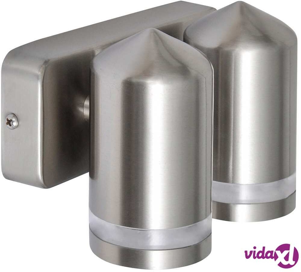 vidaXL Kartionmuotoinen LED Seinälamppu Ruostumaton Teräs vidaXL Kartionmuotoinen LED Seinälamppu Ruostumaton Teräs