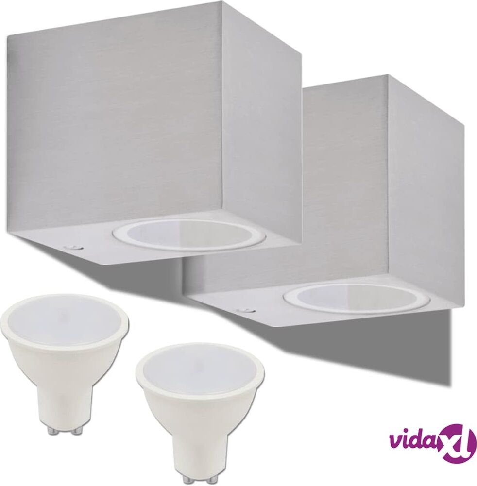 vidaXL LED-seinävalaisimet ulkotiloihin 2 kpl Neliö Alaspäin vidaXL LED-seinävalaisimet ulkotiloihin 2 kpl Neliö Alaspäin