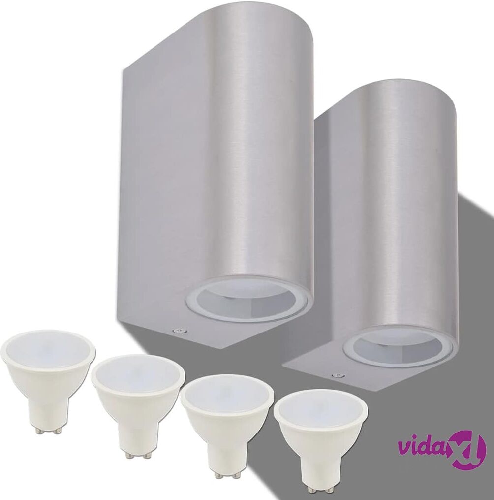 vidaXL LED-seinävalaisimet ulkotiloihin 2 kpl Pyöreä Ylös/alas vidaXL LED-seinävalaisimet ulkotiloihin 2 kpl Pyöreä Ylös/alas