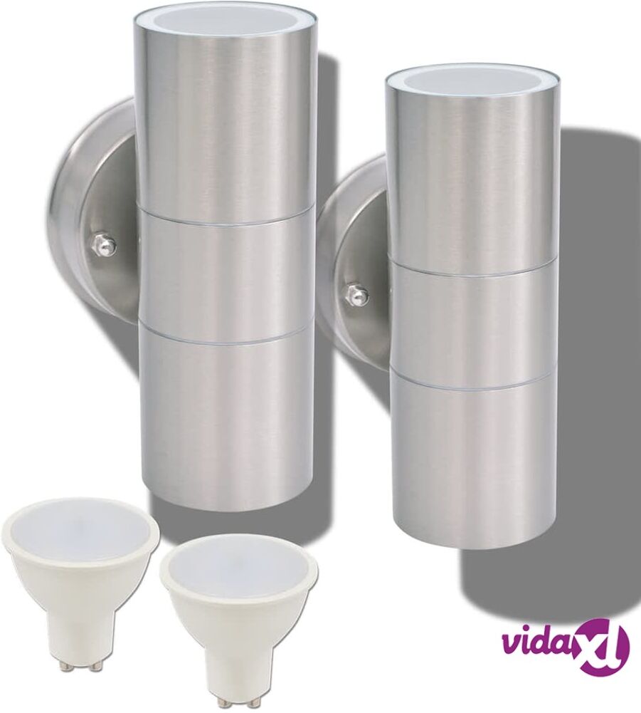 vidaXL LED-seinävalaisimet ulkotiloihin 2 kpl Ruost. teräs Ylös/alas vidaXL LED-seinävalaisimet ulkotiloihin 2 kpl Ruost. teräs Ylös/alas