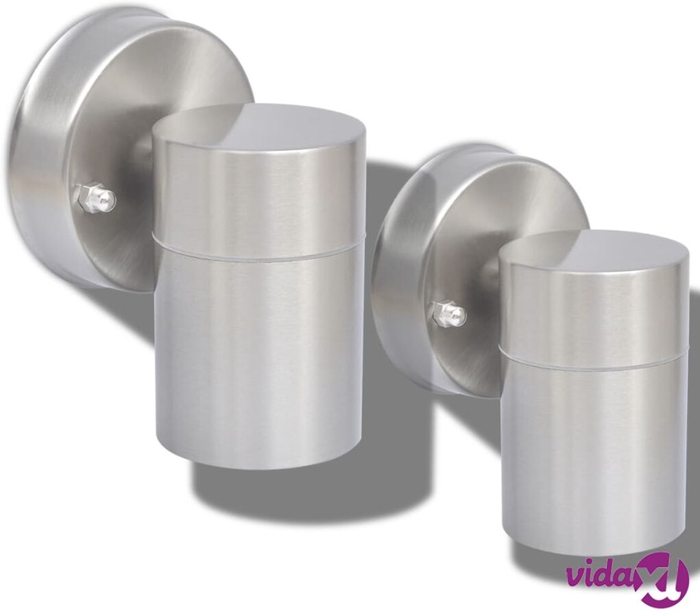 vidaXL Seinävalaisimet ulkotiloihin 2 kpl Ruostumaton teräs Alaspäin vidaXL Seinävalaisimet ulkotiloihin 2 kpl Ruostumaton teräs Alaspäin