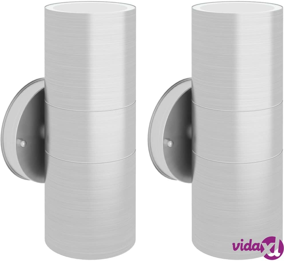 vidaXL Seinävalaisimet ulkotiloihin 2 kpl Ruostumaton teräs Ylös/alas vidaXL Seinävalaisimet ulkotiloihin 2 kpl Ruostumaton teräs Ylös/alas