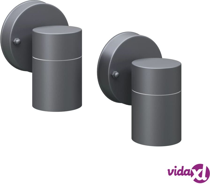 vidaXL Seinävalaisimet ulkotiloihin 2 kpl Ruostumaton teräs Alaspäin vidaXL Seinävalaisimet ulkotiloihin 2 kpl Ruostumaton teräs Alaspäin