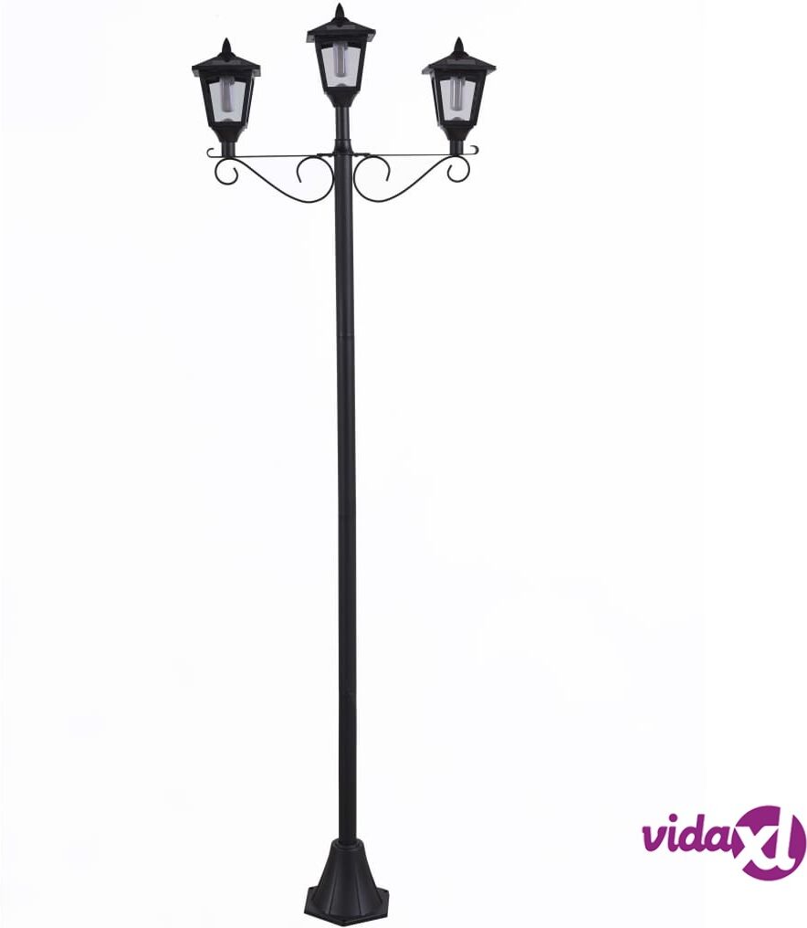 Luxform Aurinkoenergia LED-puutarhavalaisin 3 lyhdyllä Brooklyn musta Luxform Aurinkoenergia LED-puutarhavalaisin 3 lyhdyllä Brooklyn musta