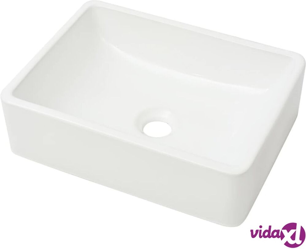 vidaXL Pesuallas keraaminen Valkoinen 41x30x12 cm vidaXL Pesuallas keraaminen Valkoinen 41x30x12 cm