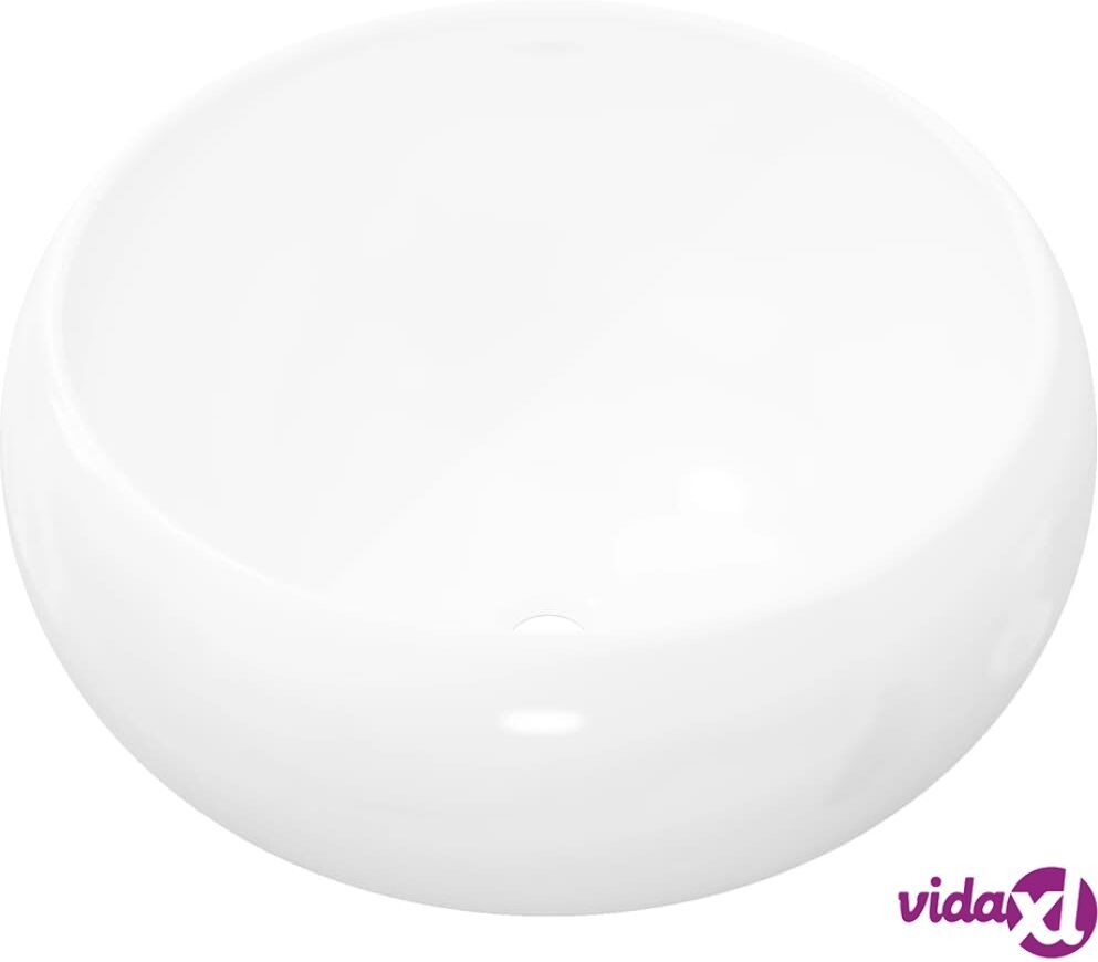 vidaXL Pyöreä keraaminen pesuallas Valkoinen 40x15 cm vidaXL Pyöreä keraaminen pesuallas Valkoinen 40x15 cm