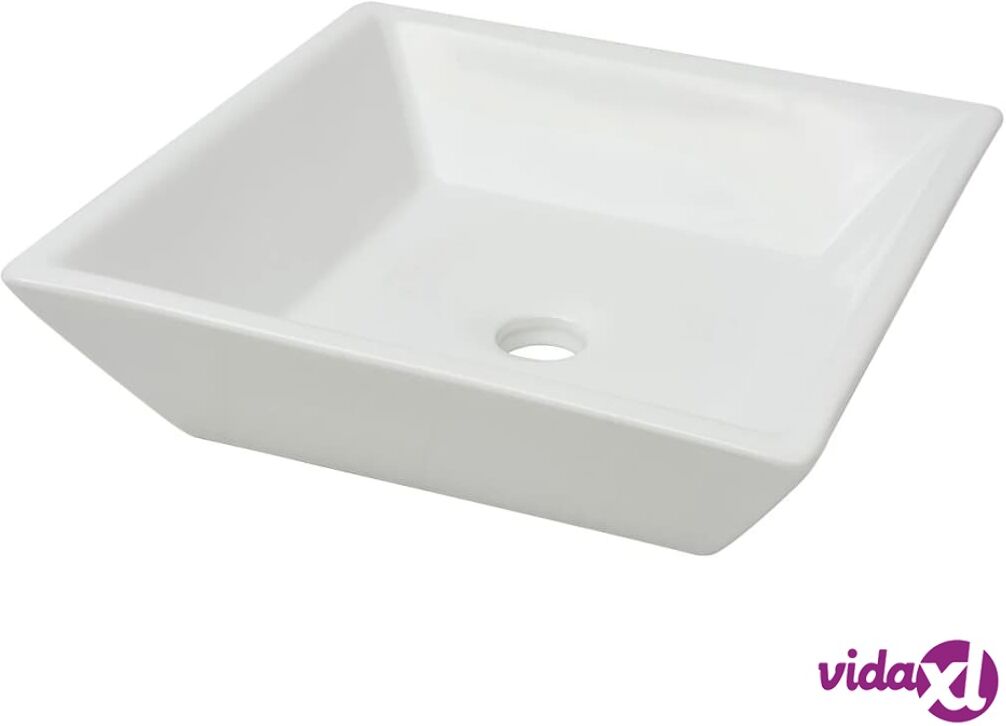 vidaXL Keraaminen pesuallas neliö 41,5x41,5x12 cm Valkoinen vidaXL Keraaminen pesuallas neliö 41,5x41,5x12 cm Valkoinen
