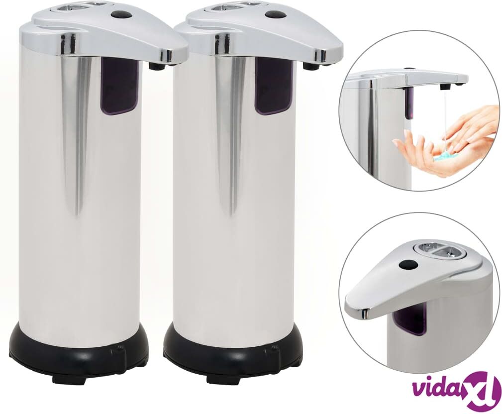 vidaXL Automaattiset saippua-annostelijat 2kpl infrapunasensori 600 ml vidaXL Automaattiset saippua-annostelijat 2kpl infrapunasensori 600 ml