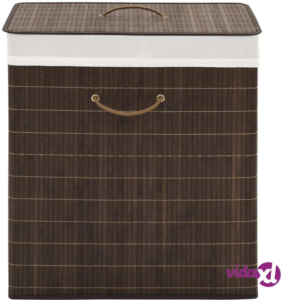 vidaXL Bambu pyykkikori suorakaide tummanruskea vidaXL Bambu pyykkikori suorakaide tummanruskea