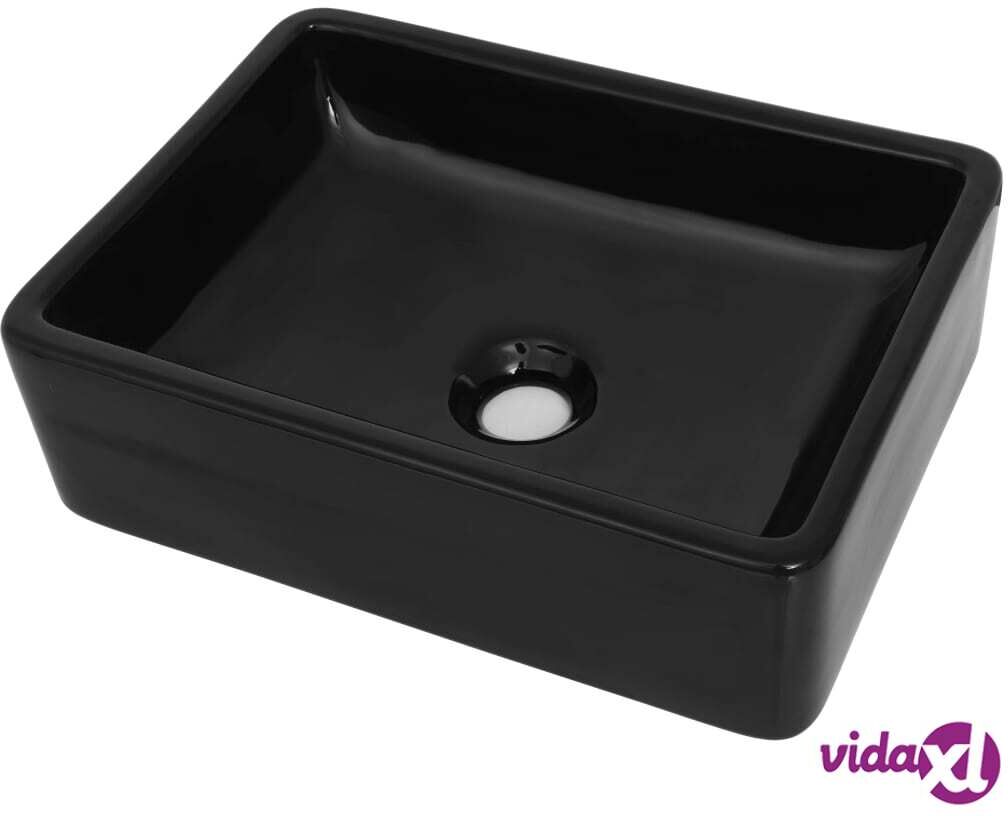 vidaXL Keraaminen pesuallas suorakaide 41x30x12 cm musta vidaXL Keraaminen pesuallas suorakaide 41x30x12 cm musta