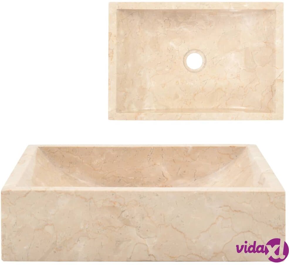 vidaXL Pesuallas marmori 45x30x12 cm kerma