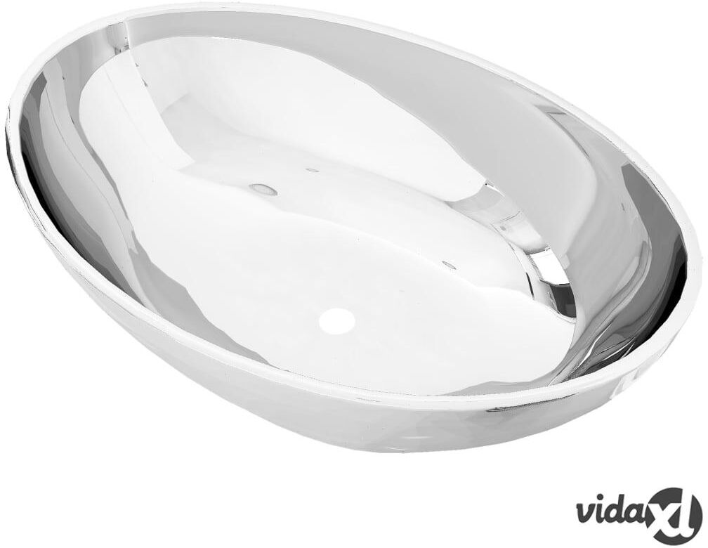 vidaXL Pesuallas 40x33x13,5 cm keraaminen hopea vidaXL Pesuallas 40x33x13,5 cm keraaminen hopea