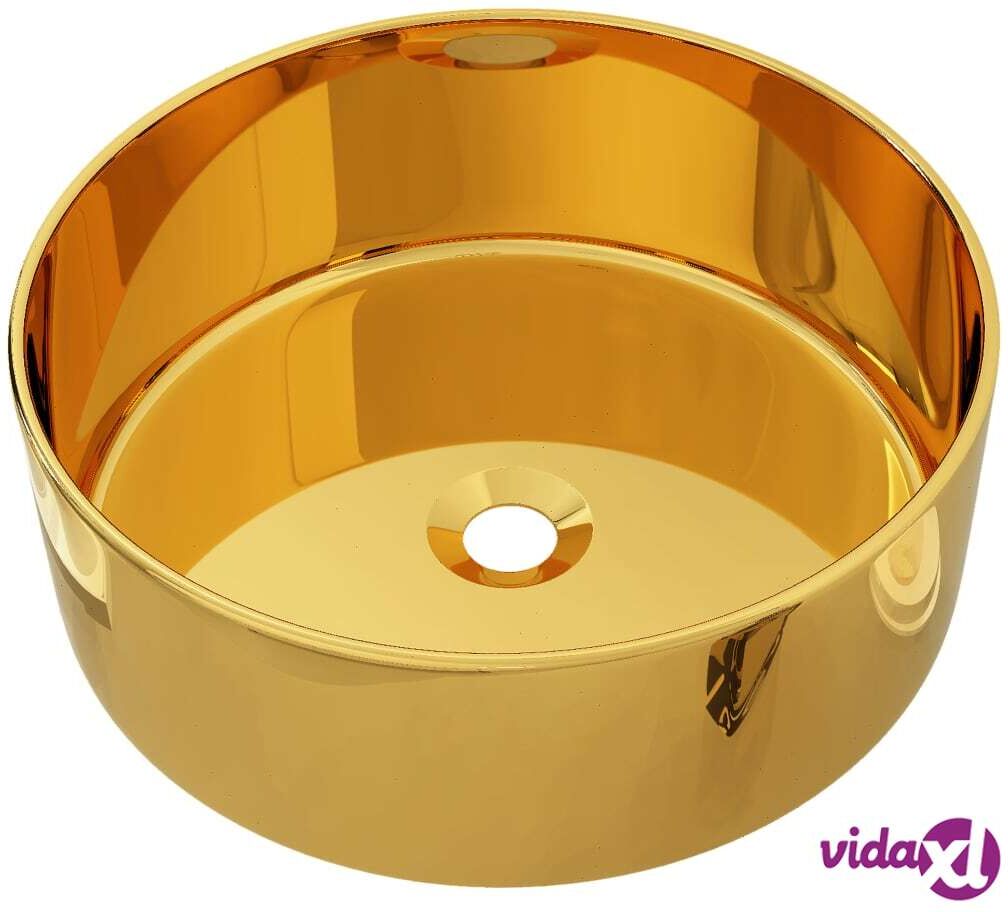 vidaXL Pesuallas 40x15 cm keraaminen kulta vidaXL Pesuallas 40x15 cm keraaminen kulta